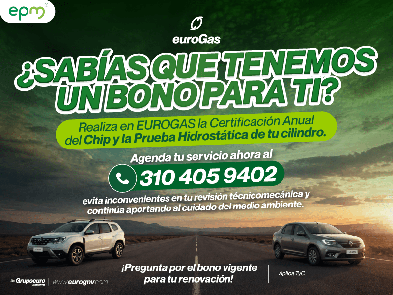 Bono EuroGas certificación anual chip y prueba hidrostática